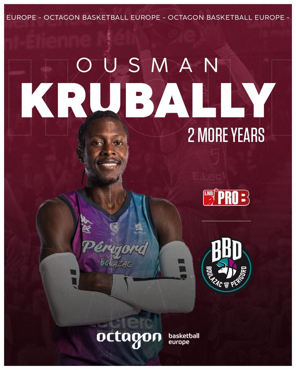 ChidiacOCT's tweet image. Ousman Krubally @OusjuiceATL after leading @BoulazacBasketD back to the @Betclic_ELITE will remain there for another 2 seasons ! @OctagonBballEU #proA #ousmankrubally #octagonfamily