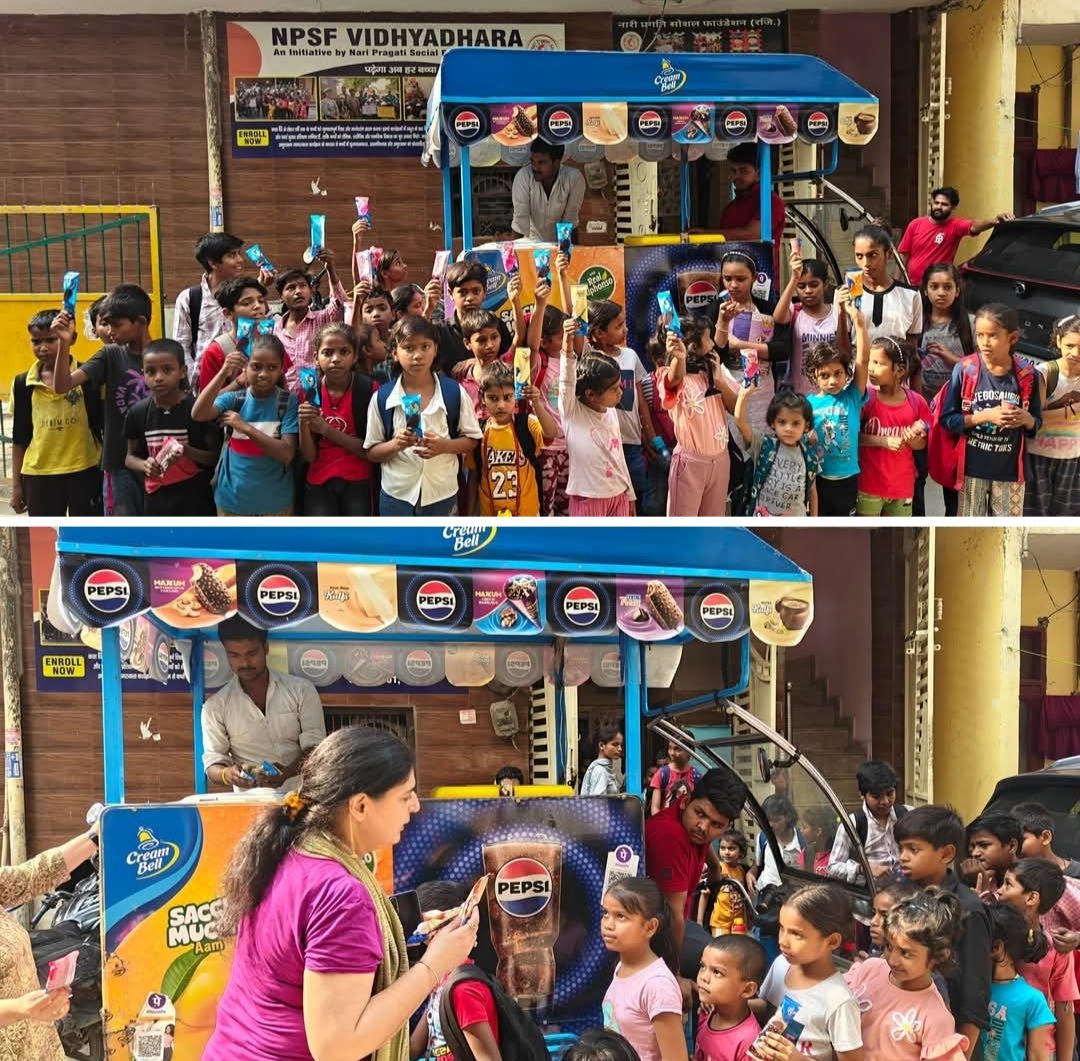 naripragati's tweet photo. In this scorching summer, a sweet wish came true!

On her birthday, Ms. Prisha Dhar brought smiles to @naripragati by serving ice cream to our children &amp; staff.

Happy Birthday Dear Prisha , Your kindness made the day unforgettable!
#NariPragatiSocialFoundation #Summer2025 https://t.co/xKRXxPhSPR