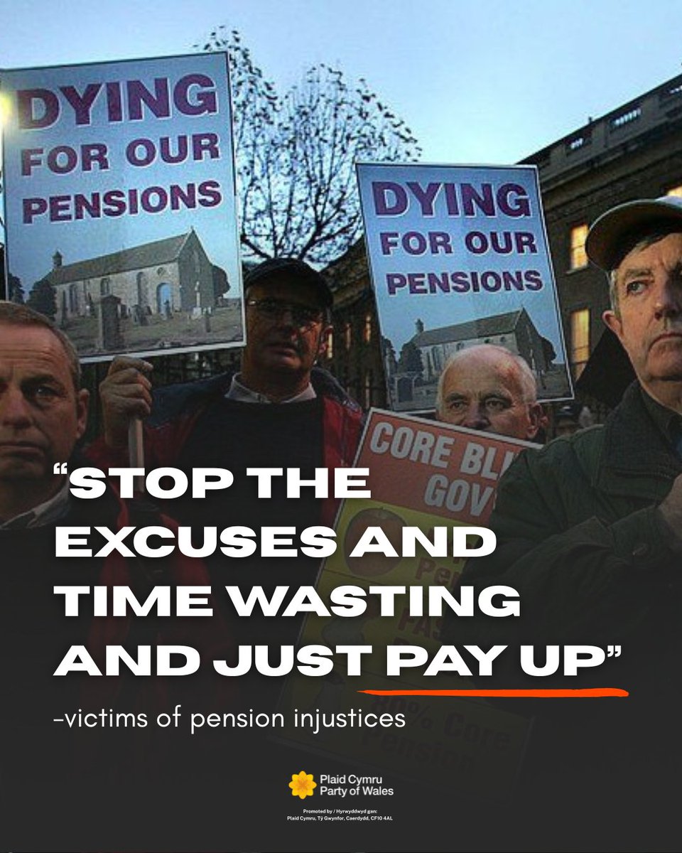 Plaid Cymru stands with those hit by pension injustices. ✊

From 1950s-born women to former Allied Steel workers and coal staff. Labour promised action but hasn’t delivered, in Westminster or in Wales.

We’re calling for fairness, compensation, and action. 🏴󠁧󠁢󠁷󠁬󠁳󠁿