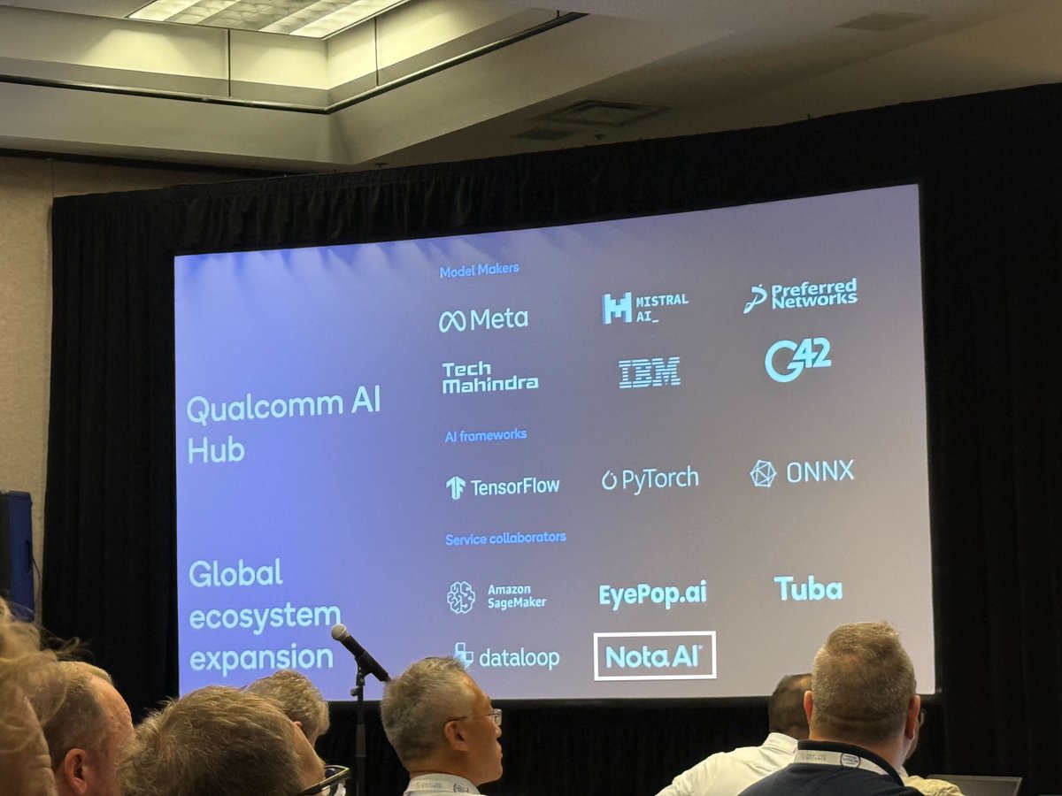 💫 Highlights from Qualcomm Deep Dive @ #EVS2025! 
Our CTO Tae-Ho Kim shared how NetsPresso® x Qualcomm AI Hub is streamlining on-device AI.
Stop by Booth #308 to explore NetsPresso® Optimization Studio, LLM/VLM on edge devices, and real-time NVA demos.
We’re open through May 22!