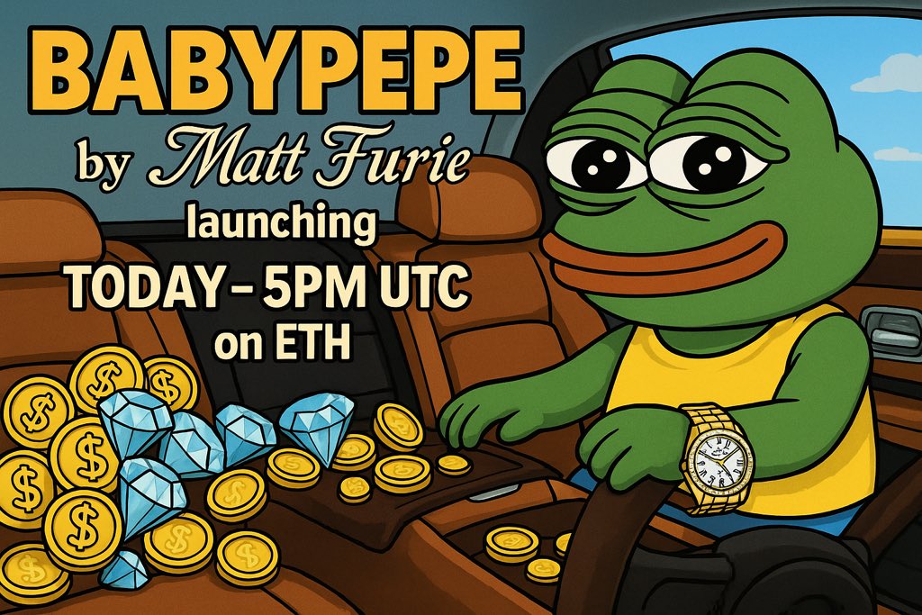 Shiba Inu News (@shibalnunews) on Twitter photo BABYPEPE by ๐๐ช๐ฝ๐ฝ ๐๐พ๐ป๐ฒ๐ฎ launching TODAY โ 5PM UTC on ETH
Legit team with multiple past projects that reached $30M+ market cap.
Big marketing and already getting attention from big names. Looks like it can be the next big memecoin.
Follow on X: <a href="/EthBabyPepe/">BabyPepe</a>
Join the BABYPEPE by ๐๐ช๐ฝ๐ฝ ๐๐พ๐ป๐ฒ๐ฎ launching TODAY โ 5PM UTC on ETH
Legit team with multiple past projects that reached $30M+ market cap.
Big marketing and already getting attention from big names. Looks like it can be the next big memecoin.
Follow on X: <a href="/EthBabyPepe/">BabyPepe</a>
Join the