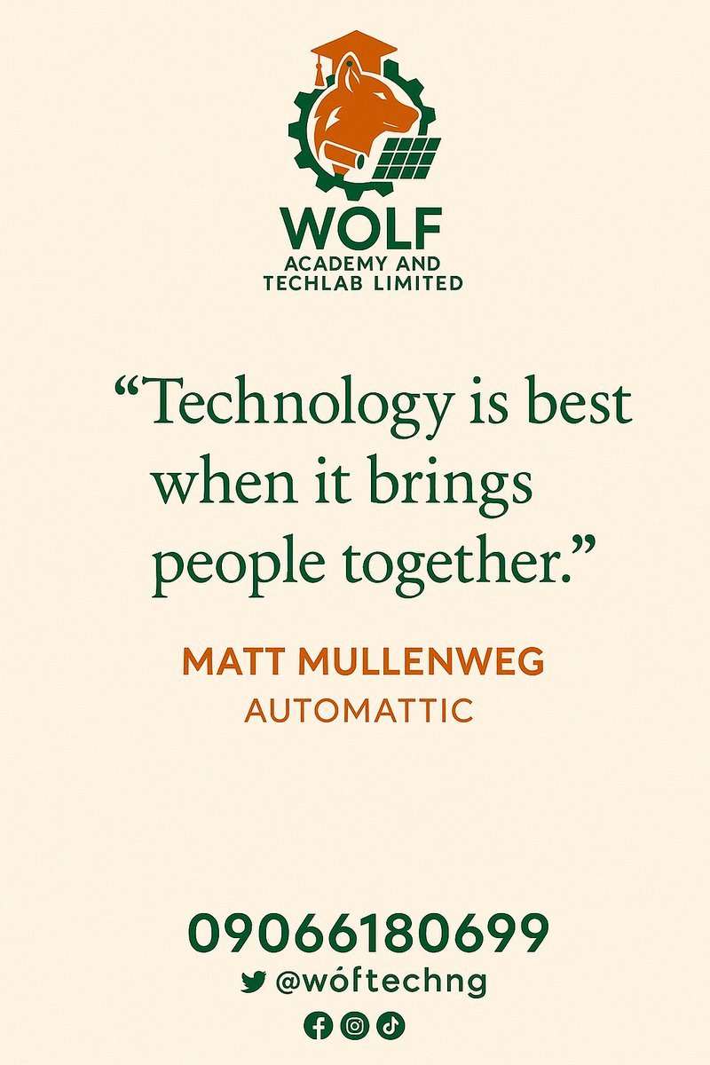 Wolftechng's tweet image. Midweek Fuel from Wolf Academy &amp;amp; Techlab Limited
Greatness is built one determined step at a time. Keep pushing, keep believing — your journey matters.
#WisdomWednesday #WolfAcademy #TechlabLimited #KeepLearning #StayInspired