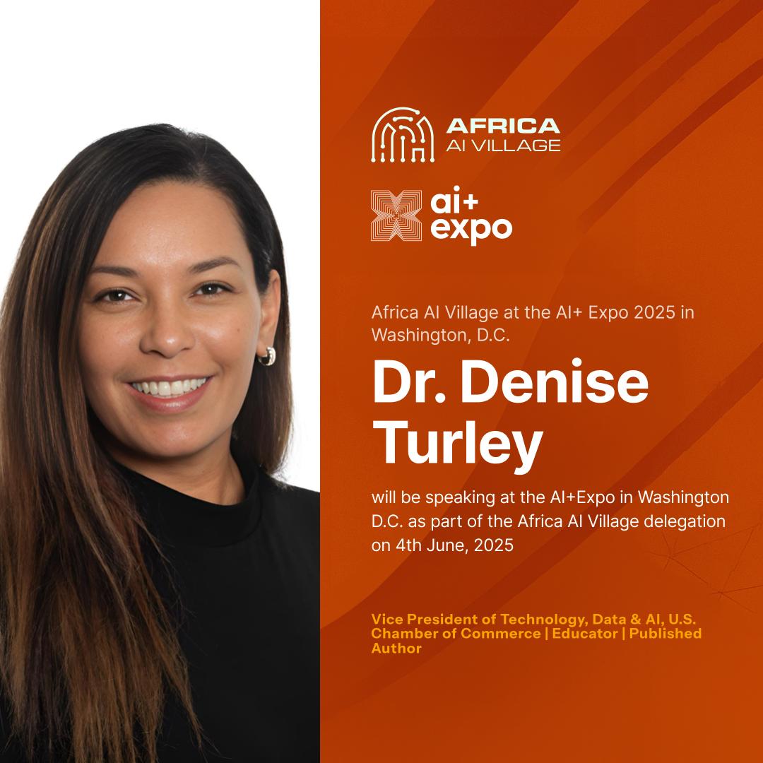 QhalaHQ (@qhalahq) on Twitter photo We’re honored to welcome Dr. Denise Turley — Vice President of Technology, Data & AI at the <a href="/USChamber/">U.S. Chamber</a> of Commerce — to the Africa AI Village stage at the SCSP AI+ Expo in Washington DC this June 4, 2025!
A trailblazing thought leader, educator, and published author, Dr. Turley We’re honored to welcome Dr. Denise Turley — Vice President of Technology, Data & AI at the <a href="/USChamber/">U.S. Chamber</a> of Commerce — to the Africa AI Village stage at the SCSP AI+ Expo in Washington DC this June 4, 2025!
A trailblazing thought leader, educator, and published author, Dr. Turley