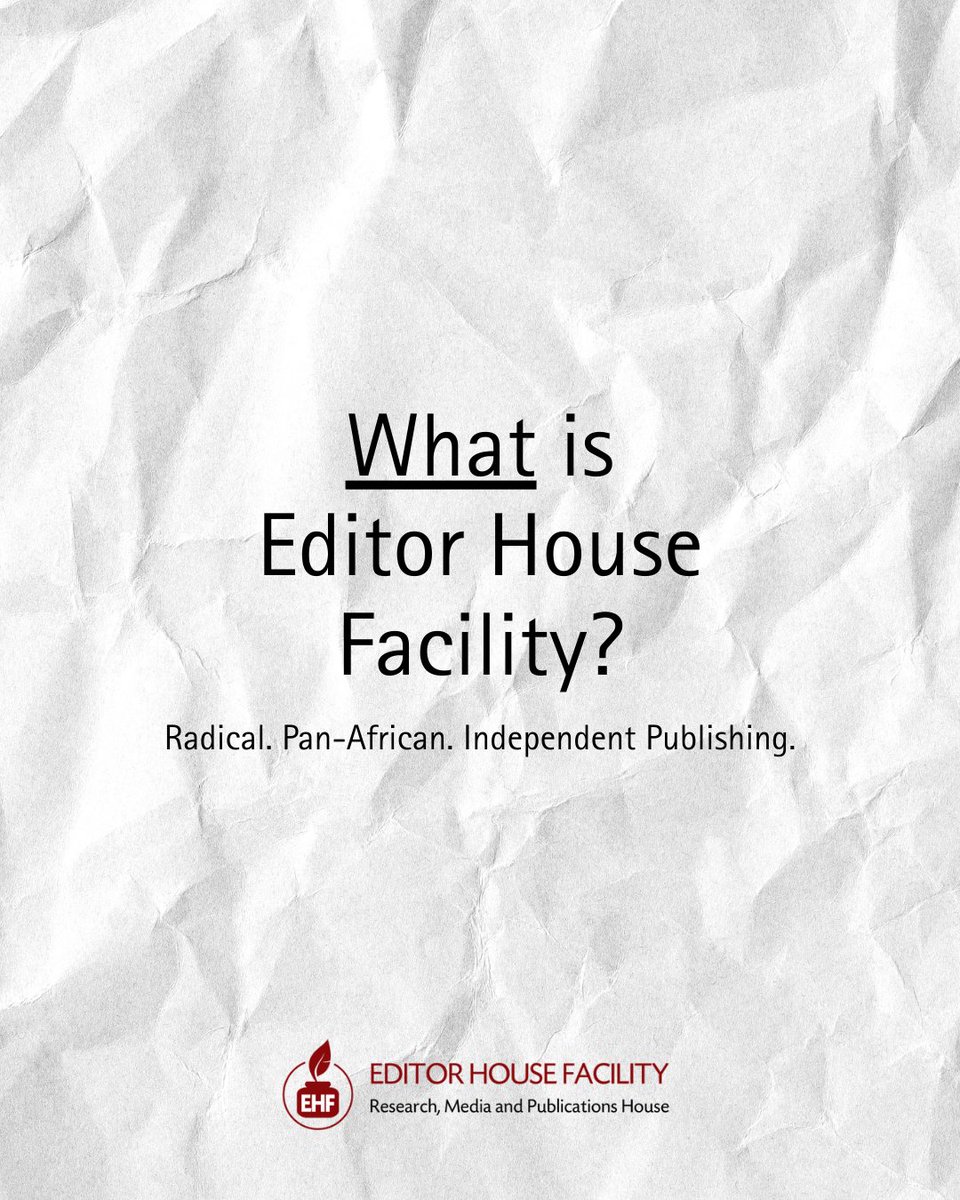 editors_guild's tweet image. A radical Pan-African publishing collective reclaiming the narrative. Editor House Facility (EHF) produces #political, cultural & academic books by Africans, for the continent.
Leftwing. Independent. Unapologetic.
#PanAfricanPublishing #DecoloniseThePage #EditorHouseFacility