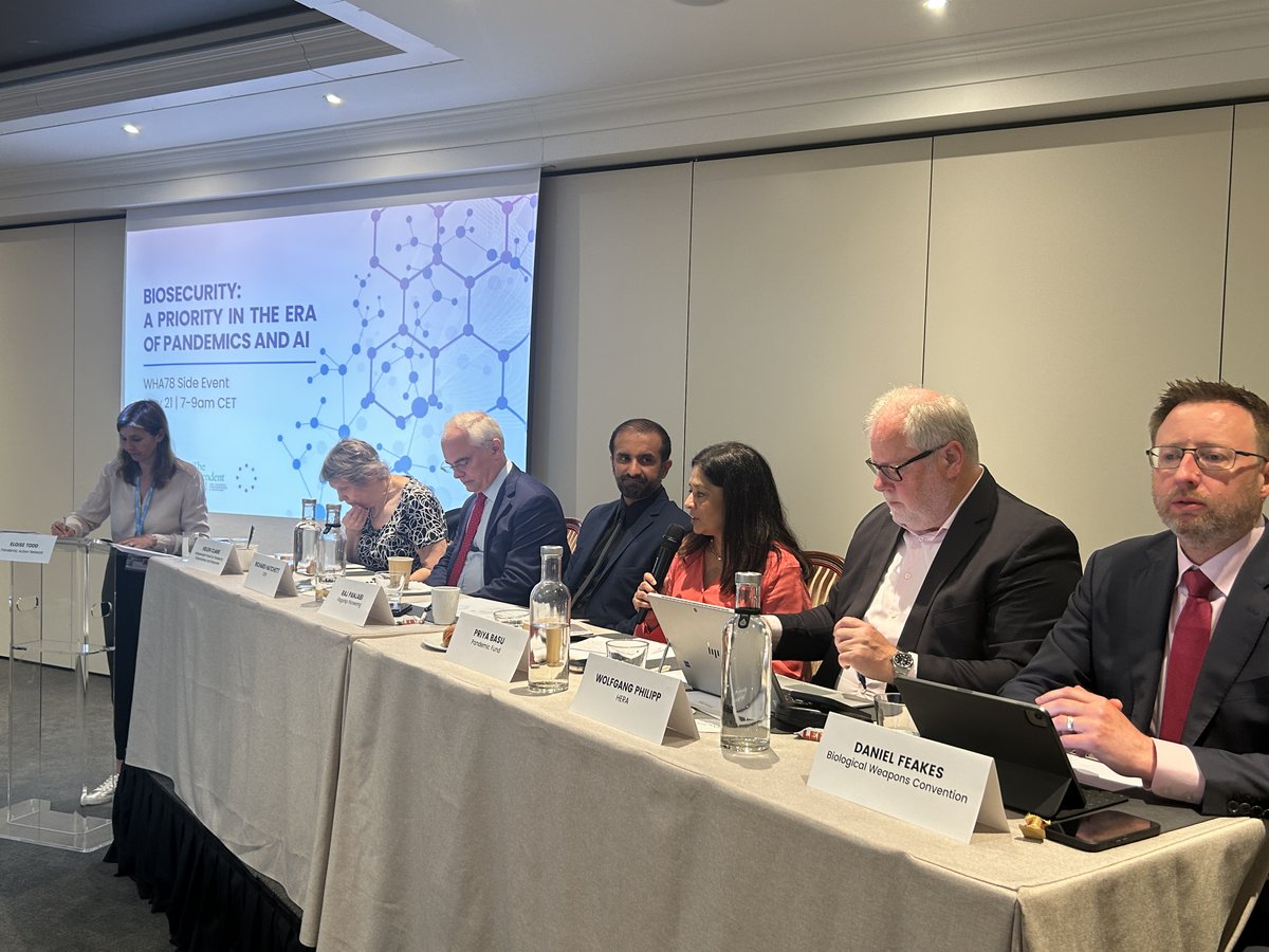 Pandemic Action Network (@pandemicaction) on Twitter photo “At the <a href="/Pandemic_Fund/">The Pandemic Fund</a>, we’re investing in strengthening #biosecurity capacities at the country level,” says <a href="/PriyaBasu2017/">Priya Basu</a>, highlighting grants that support lab security and other critical areas to enhance pandemic prevention and preparedness #WHA78 “At the <a href="/Pandemic_Fund/">The Pandemic Fund</a>, we’re investing in strengthening #biosecurity capacities at the country level,” says <a href="/PriyaBasu2017/">Priya Basu</a>, highlighting grants that support lab security and other critical areas to enhance pandemic prevention and preparedness #WHA78