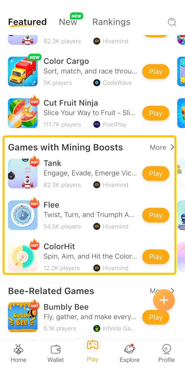 🐝🎮 Bee Game Carnival is ON! Challenge to share of 1,000,000 Bee Coins!

🔥 Bee Day Leaderboard Season has begun!
📍 Games: Tank, Flee, and Color Hit in Bee Game Center

🗓 Event Period: May 20 – June 3
💰 Prize Pool:
Total: 5,000 USDT
Top 3 of each game: 🥇10,000 Coins each
