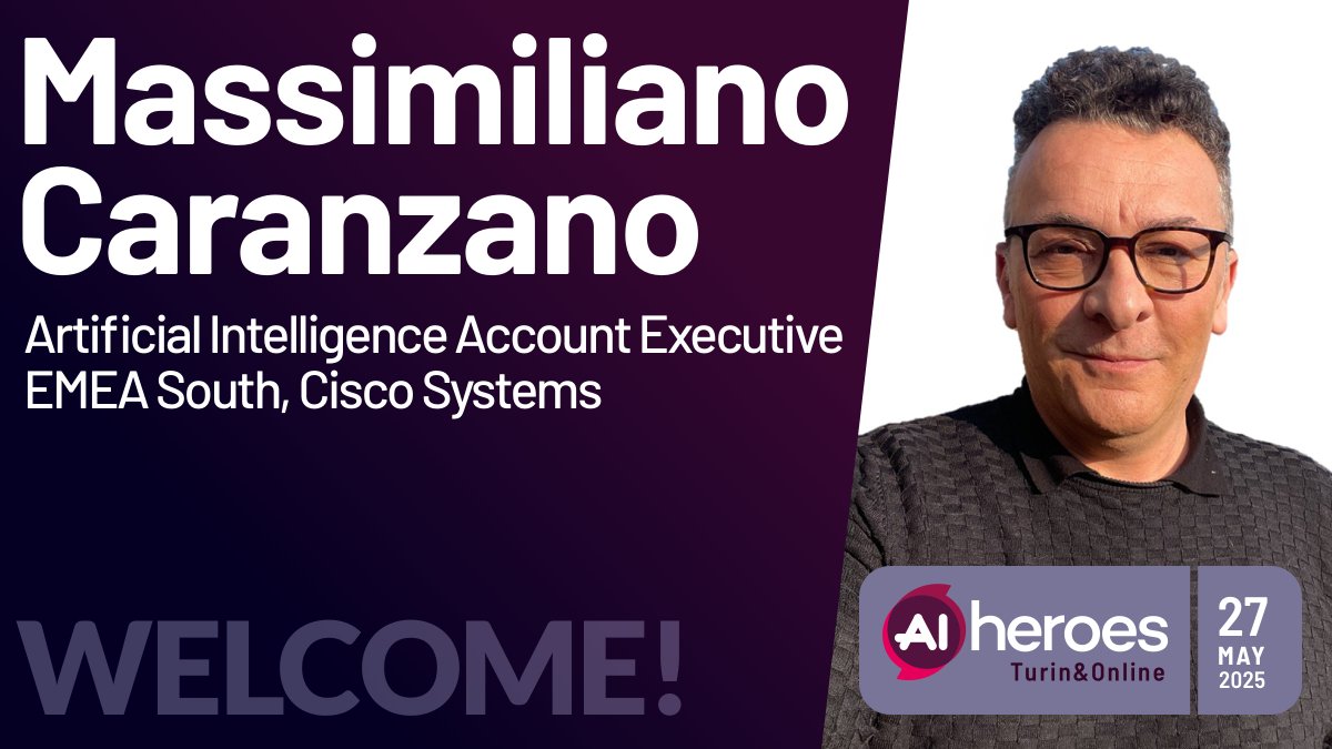 👤 Welcome Massimiliano Caranzano to #AiHeroes25 (Ai Account Executive)

🔎 with: "Internet of Agents: the role of the network in the AI revolution" 🌐 🧠

🎙️Full talk info: aiheroes.it/2025/speakers/ 🔍

✅ Don't miss the presentation of the upcoming 2025 speakers — follow AI