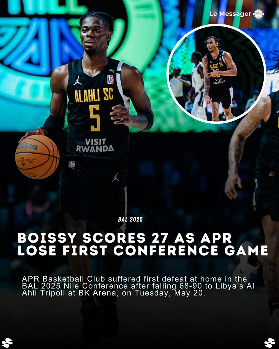 Al Ahli Tripoli improved to 3-0, becoming the Nile Conference’s only unbeaten team after wins over MBB and Nairobi City Thunder, including a record 115–87 victory.