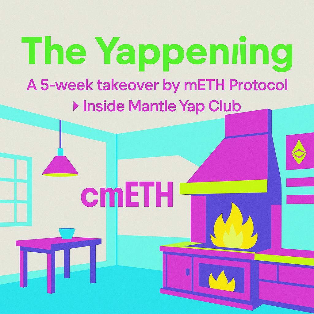 👔Now for the big things👔 How to particioate?

From May 20 to June 24 — 5 weeks of creative madness by mETH Protocol inside the Mantle Yap Club! <a href="/KaitoAI/">Kaito AI 🌊</a> 

What r the rewards?💰
 $500 in cmETH for weekly bounty winners AND 10,000 $MNT via raffles and auctions IN