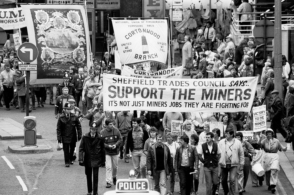 #OnThisDay 1984. Sheffield Trades Council march in support of the #MinersStrike