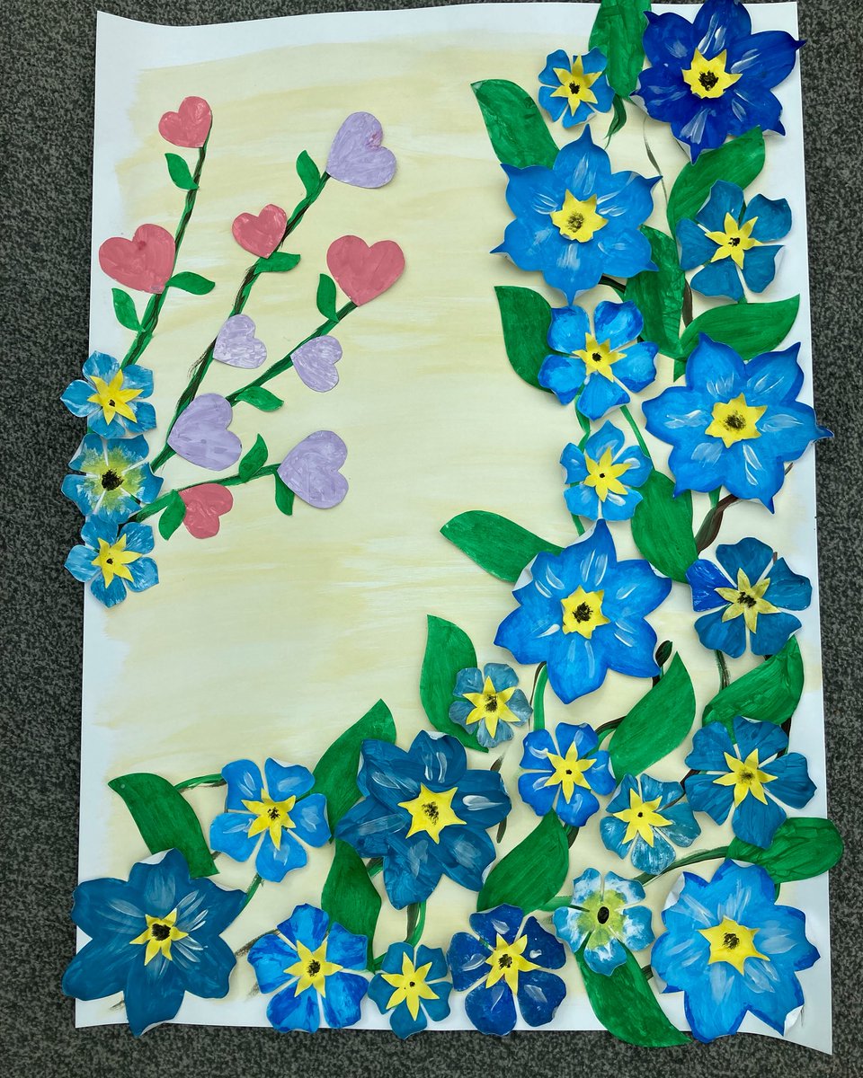 In recognition of Dementia Action Week the residents at Falcon House Care Residential Home painted this beautiful forget-me-not piece.

#creativemojo #DementiaActionWeek #forgetmenot #dementiafriendly #wellbeing #artforall