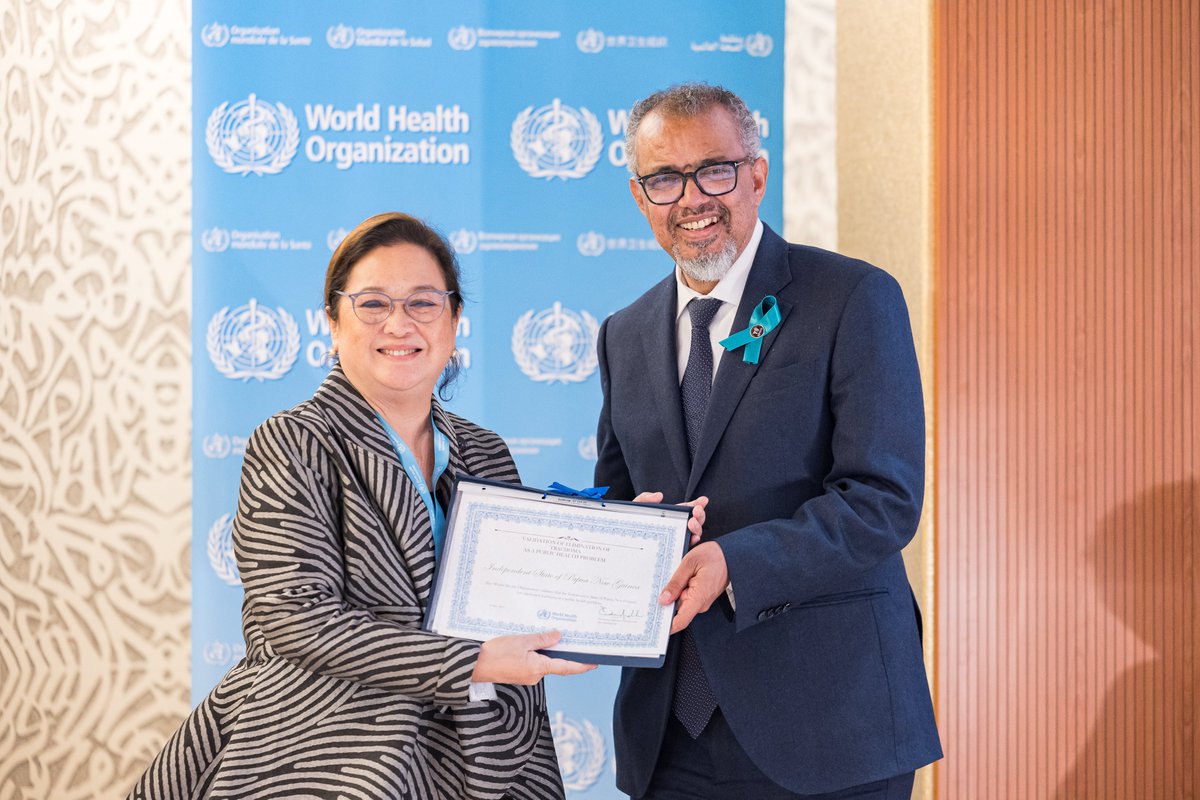 Congratulations to countries that have been validated for disease elimination over the past year. From our Region, Viet Nam and Papua New Guinea have been validated for eliminating #trachoma as a public health problem.
I commend the Departments of Health, public health workers,