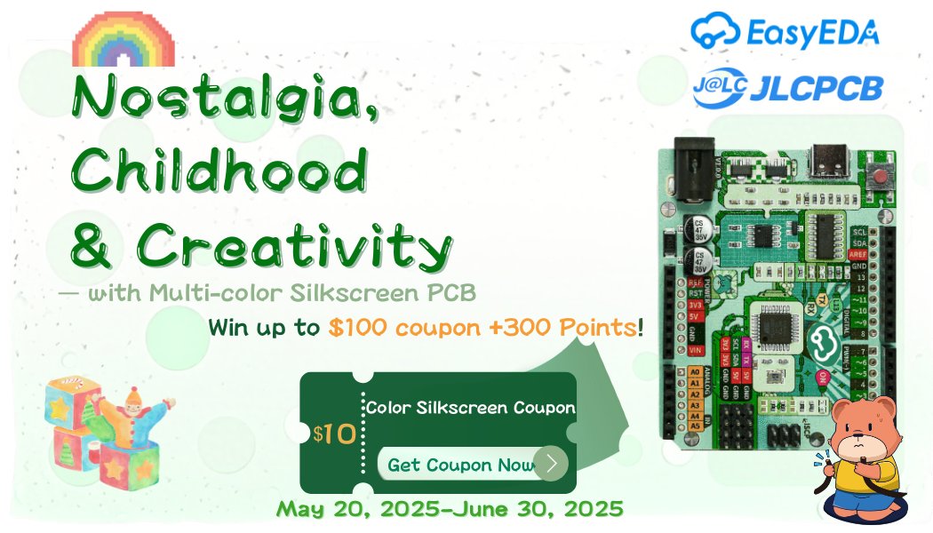 EasyEDA (@easyeda) on Twitter photo Nostalgia,Childhood & Creativityโ with Multi-color Silkscreen PCB
๐oshwlab.com/forum/post/3f0โฆ
๐ ๏ธ Design with EasyEDA Pro
๐
Time: May 20 โ June 30
๐ Up to $100 Coupons + 300 Points
๐Get the $10 coupon now: jlcpcb.com/resources/multโฆ
#EasyEDA <a href="/JLCPCB/">JLCPCB</a> #MulticolorSilkscreen #OSHWLab Nostalgia,Childhood & Creativityโ with Multi-color Silkscreen PCB
๐oshwlab.com/forum/post/3f0โฆ
๐ ๏ธ Design with EasyEDA Pro
๐
Time: May 20 โ June 30
๐ Up to $100 Coupons + 300 Points
๐Get the $10 coupon now: jlcpcb.com/resources/multโฆ
#EasyEDA <a href="/JLCPCB/">JLCPCB</a> #MulticolorSilkscreen #OSHWLab