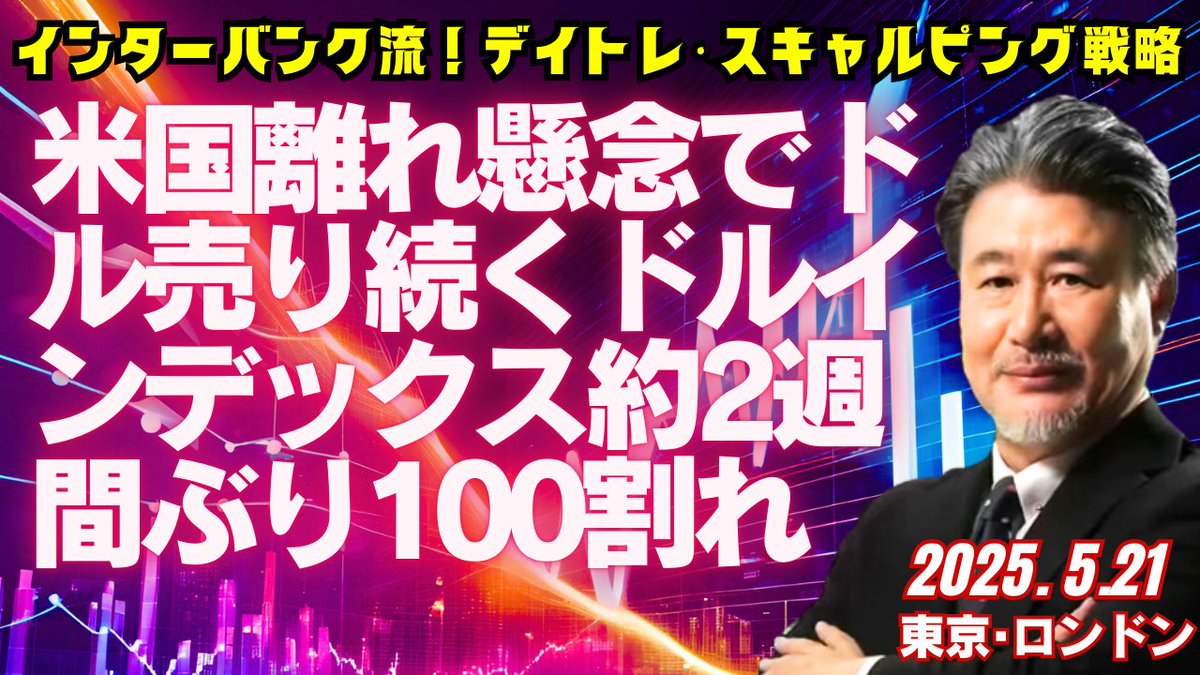JFXkobayashi's tweet photo. 【為替】5/21　米国離れ懸念でドル売り続く。ドル円144.40-50円で売り方針。 https://t.co/NSJa75W6X4 @YouTubeより https://t.co/JLYM6Mbzre