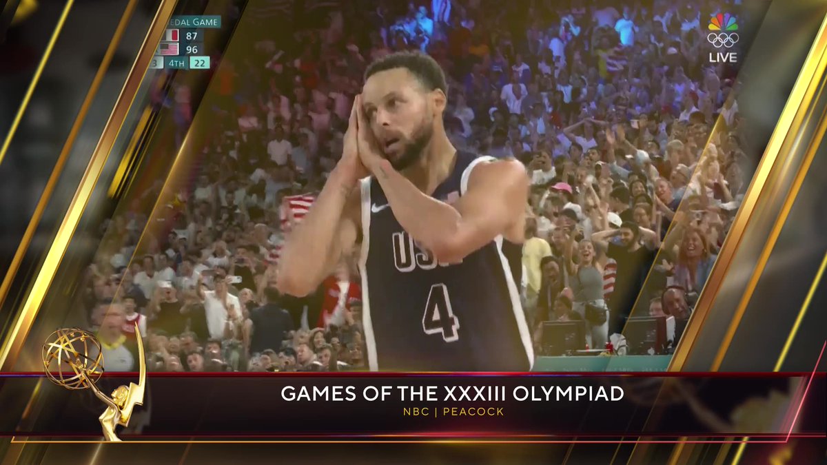The #SportsEmmys Award for Outstanding Live Special – Championship Event goes to Games of the XXXIII Olympiad (<a href="/NBCSports/">NBC Sports</a> <a href="/peacock/">Peacock</a>).