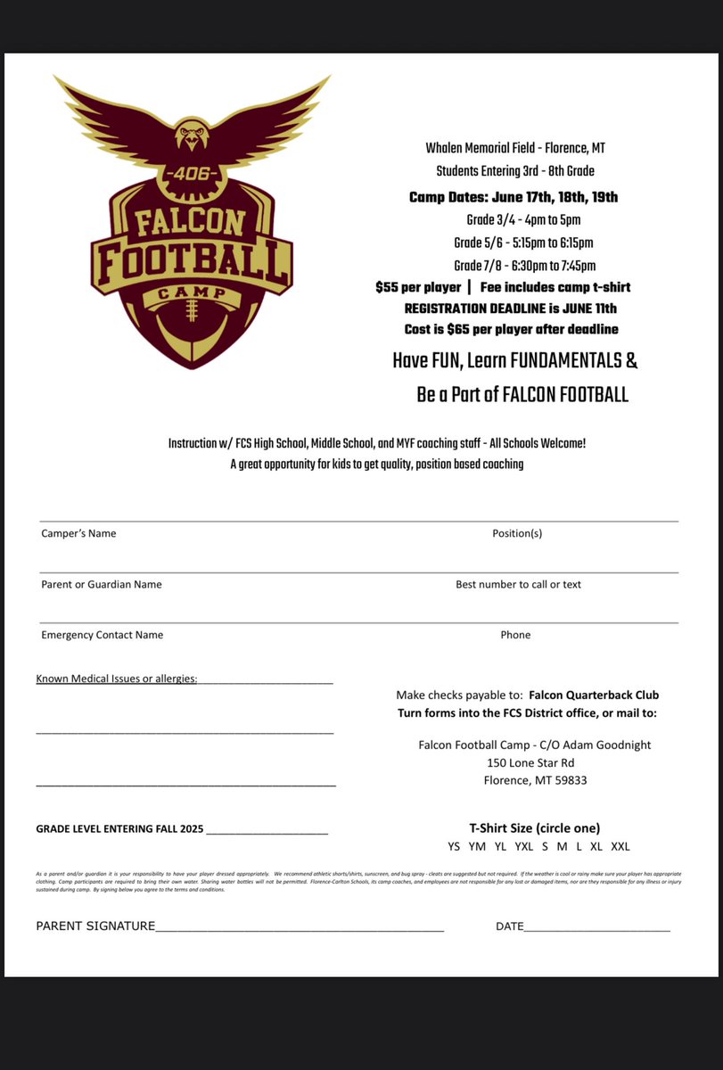 docs.google.com/document/d/1LX…

Get your kids signed up for a great opportunity to get exposed to next level coaching and have a ton of fun. All American <a href="/s_akem18/">Samuel Akem</a> will be around to motivate the next generation of Falcon Football players! All schools welcome.