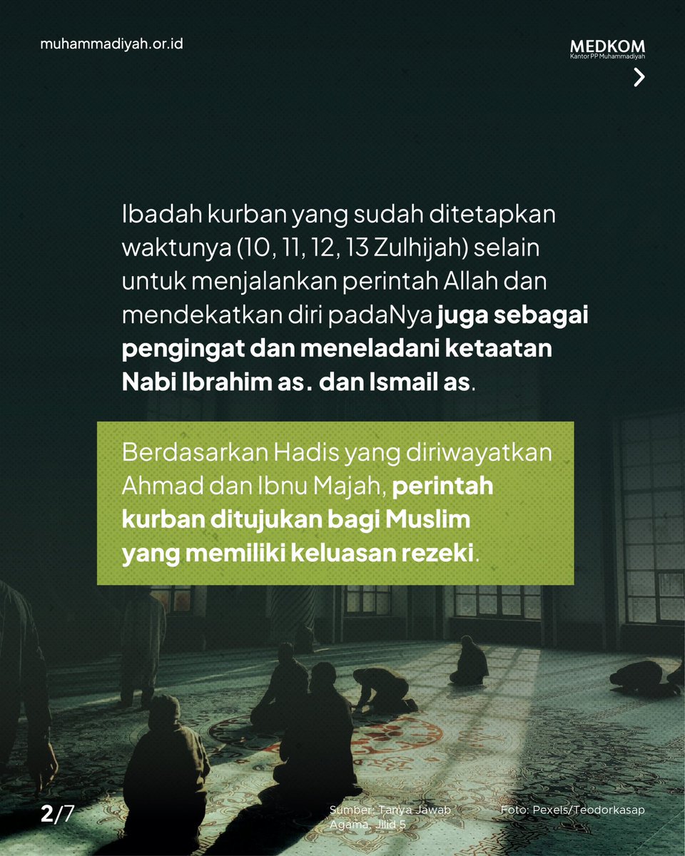 muhammadiyah's tweet photo. Pernah lihat orang berkurban atas nama keluarga yang sudah meninggal?

Sebenarnya, boleh nggak sih dalam Islam?

______
Twitter: muhammadiyah
Fanspage: Persyarikatan Muhammadiyah
IG: Lensamu
Tiktok: Lensamu
Youtube: Muhammadiyah Channel
Website: https://t.co/zN5r1xfBhG 

©️ Media dan Komunikasi Pimpinan Pusat Muhammadiyah 

#IslamBerkemajuan #Kurban #Qurban2025 #EdukasiIslam #Muhammadiyah