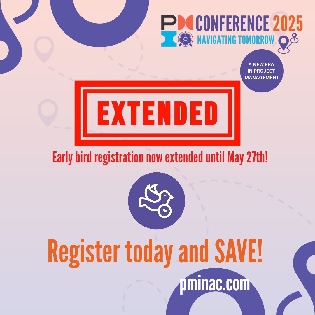 Guess what!? Early Bird Registration has been extended until 11:59pm on May 27th! #PMINACConference2025 pminac.com/events-program…