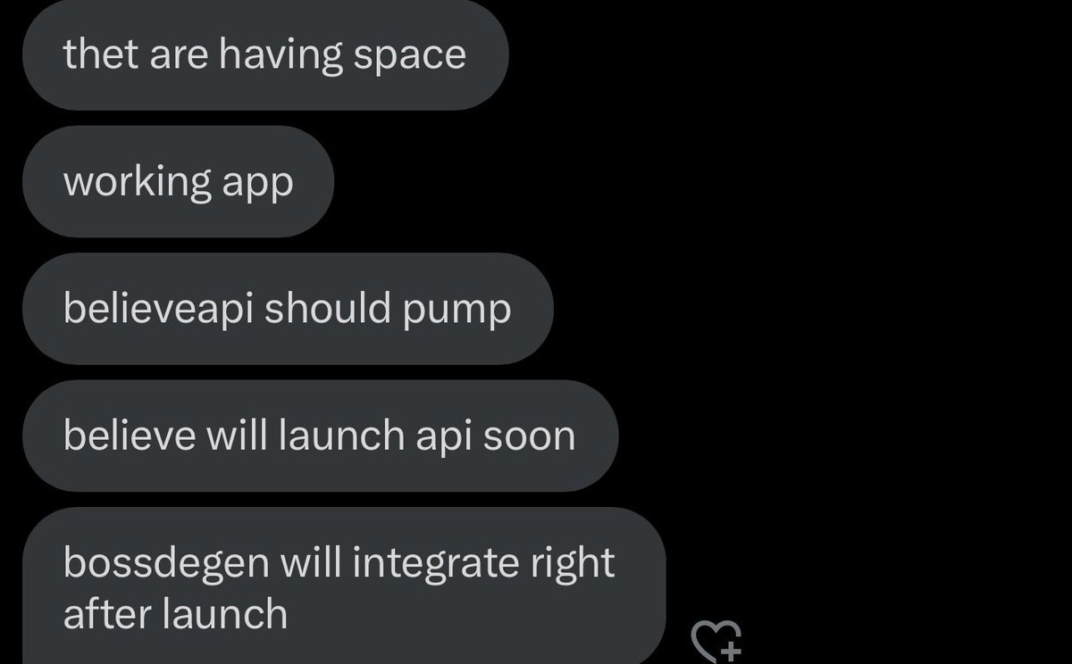Crypto94 - Owner of Infinity Gainz (@cryptoexpert101) on Twitter photo Update on #believeapi
I’m holding a moonbag💪
Original find/call: 30k
Hit 330k or 10x
Curr mcap 130k
Ca
23o1Xns2zuCTAsSoUPto5wLZGkarBNiZkzAtEHpTM5YU
Dapp: believeapi.com
X: <a href="/BelieveApi/">believeAPI</a>
Waiting on dev development⬇️ let see👍 Update on #believeapi
I’m holding a moonbag💪
Original find/call: 30k
Hit 330k or 10x
Curr mcap 130k
Ca
23o1Xns2zuCTAsSoUPto5wLZGkarBNiZkzAtEHpTM5YU
Dapp: believeapi.com
X: <a href="/BelieveApi/">believeAPI</a>
Waiting on dev development⬇️ let see👍