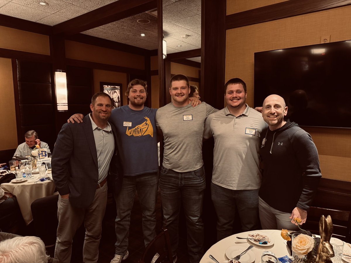 Brian Bergstrom (@coach_bergy) on Twitter photo Great night for #MNJacks with <a href="/CoachDtjackson/">Dan Jackson</a> and some of our <a href="/GoJacksFB/">SDSU Football</a> “605 Hogs” at the <a href="/TCJackrabbits/">Twin Cities SDSU Alumni</a> Dinner & Social.
Go Big. Go Blue. Go Jacks. Great night for #MNJacks with <a href="/CoachDtjackson/">Dan Jackson</a> and some of our <a href="/GoJacksFB/">SDSU Football</a> “605 Hogs” at the <a href="/TCJackrabbits/">Twin Cities SDSU Alumni</a> Dinner & Social.
Go Big. Go Blue. Go Jacks.