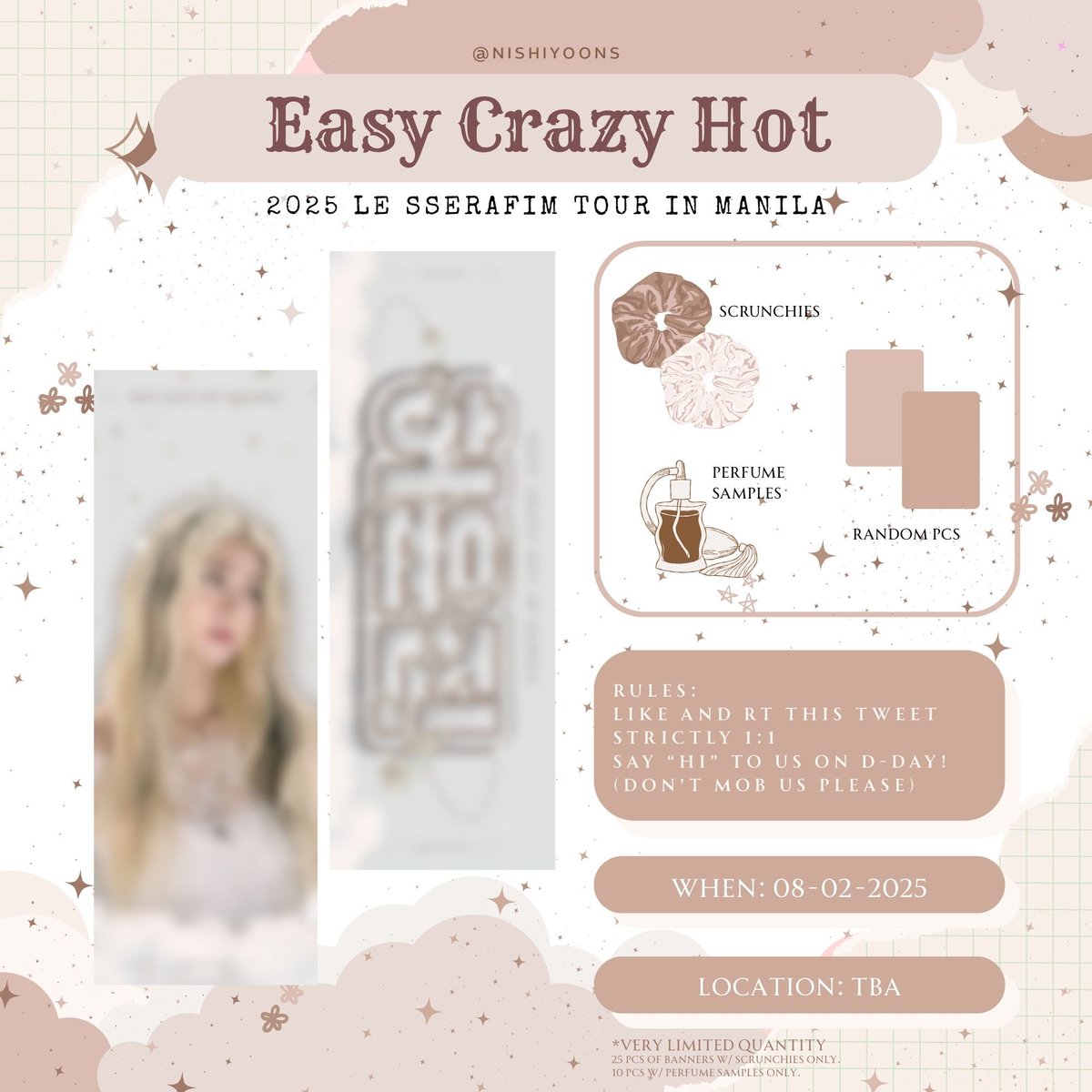 ♡‧₊˚ 𝐻𝓊𝒽 𝒴𝓊𝓃𝒿𝒾𝓃 𝐻𝒶𝓃𝒹𝒷𝒶𝓃𝓃𝑒𝓇𝓈 ♡‧₊˚

✨Easy Crazy Hot in Manila Fan Support

♡ ̆̈   ✔️ Trades (5 slots)
♡ ̆̈   Like and RT 
 
#LE_SSERAFIM #EASY_CRAZY_HOT_IN_MANILA
#HUHYUNJIN #허윤진 #르세라핌

t. chaewon sakura eunchae kazuha le sserafim freebies pc