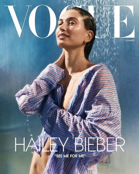 haileygotyoumad's tweet photo. congrats hailey!!!! your first solo vogue cover. WE LOVE YOUUUUUU https://t.co/7htMivUX5J