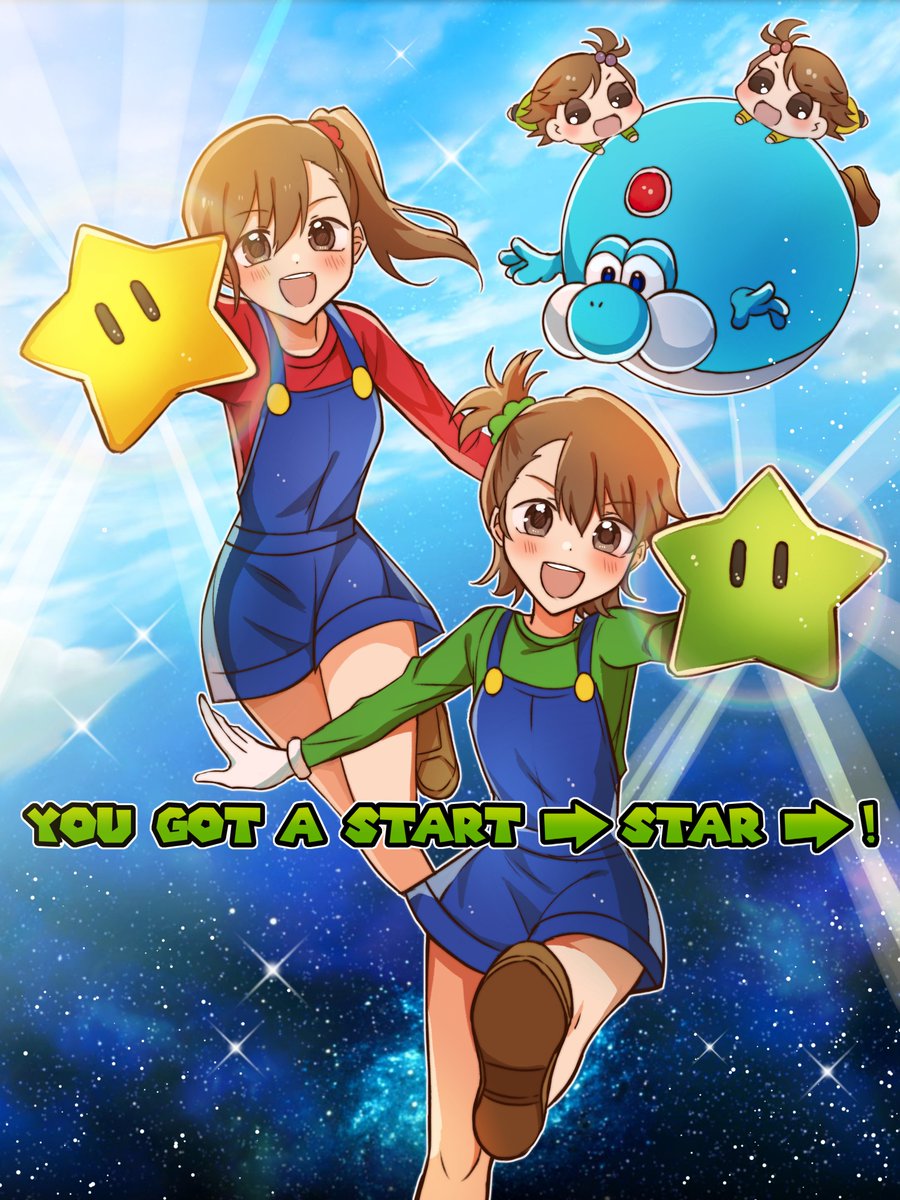 vini64MM's tweet photo. Happy birthday to the Power Stars of 765Pro, my precious Prankster Comets 💛💛
Celebrating Ami Mami's bday AND the 15th anniv of one of my favorite games ever, Super Mario Galaxy 2! 
#双海亜美真美生誕祭2025 
#双海亜美生誕祭2025 #双海真美生誕祭2025 
#スーパーマリオギャラクシー２ https://t.co/LK2O6HsAhV