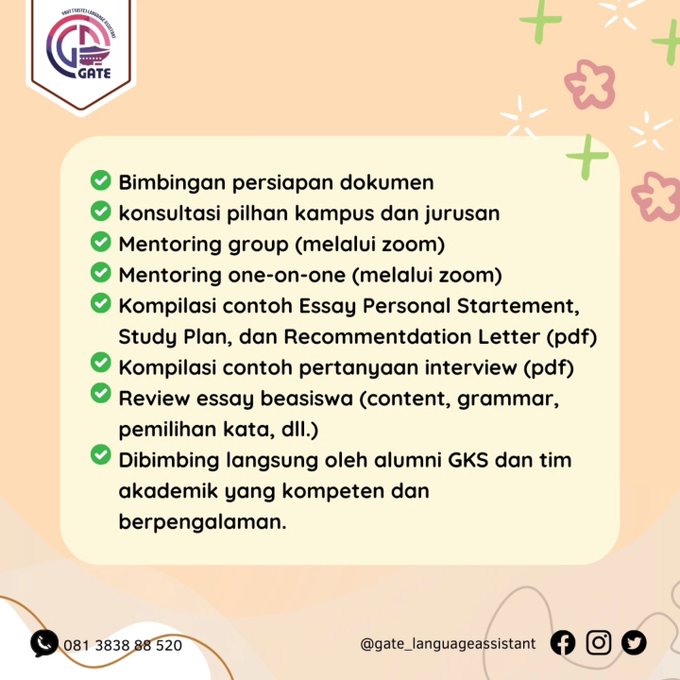 Gatelanguage_'s tweet photo. Dan inilah benefit yang bakal didapetin dari bimbingan #GKS bareng @Gatelanguage_ https://t.co/DEK2vE42ew