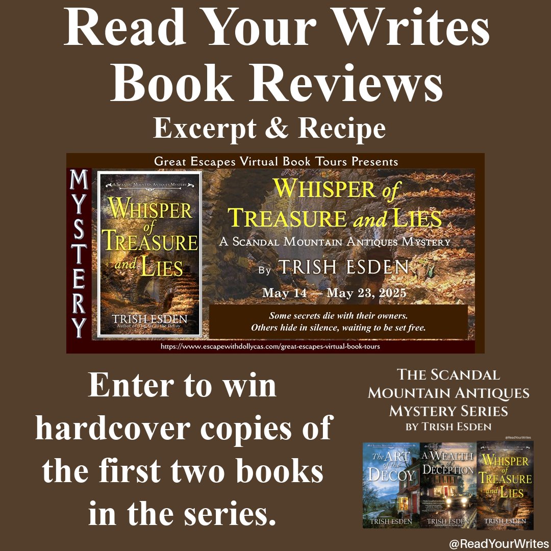 Whisper of Treasure and Lies: Scandal Mountain Antiques Mystery by Trish Esden Great Escapes Tour! #Reviews #giveaway readyourwrites.blogspot.com/2025/05/whispe…