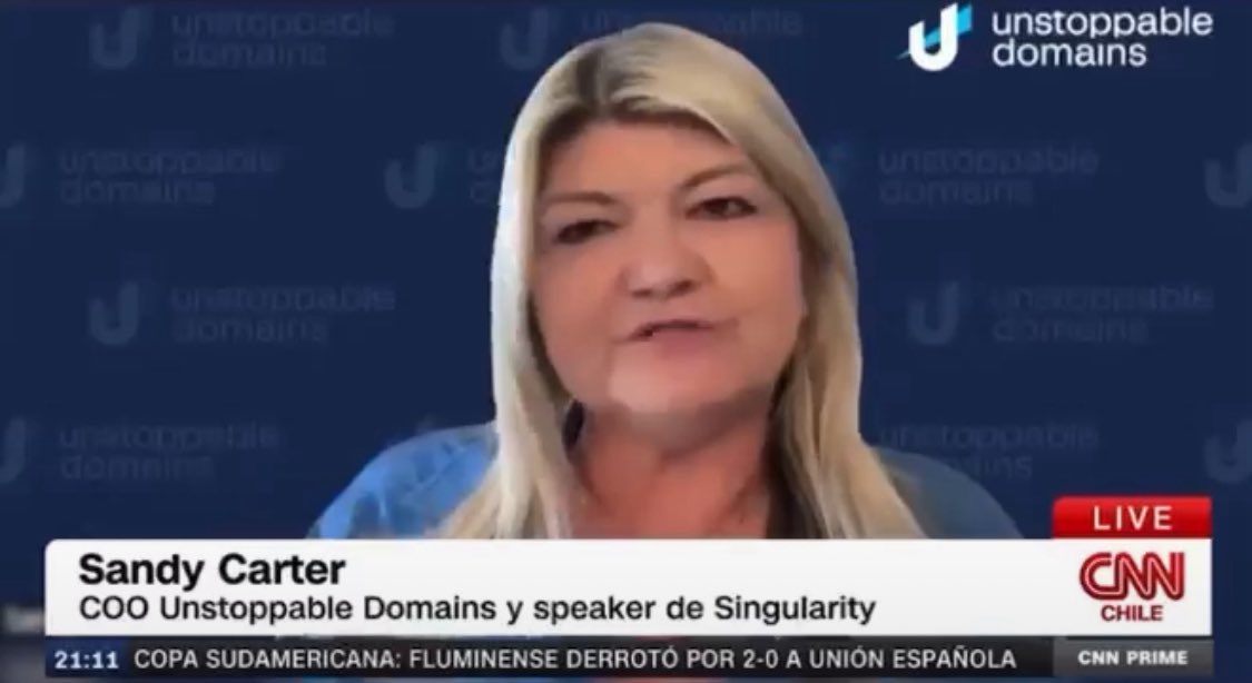 On <a href="/CNN/">CNN</a> for the upcoming event in Chile!!!!

Let’s go <a href="/unstoppableweb/">Unstoppable Domains</a> 

Anyone in Santiago?!?  I’d love ❤️ to meet!!