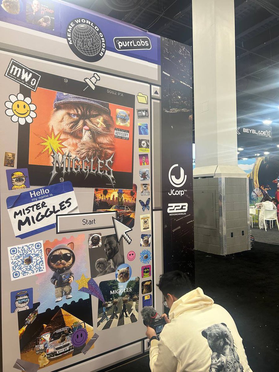 LandLady108's tweet photo. @crypto_birb I’d buy #miggles today if I were you. at Vegas licensing expo represented by jcorp, next to marvel and Disney 👀 https://t.co/yegdIMr4MB