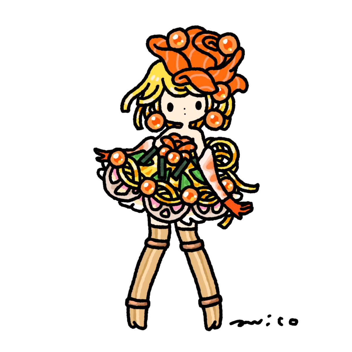 「Chirashi sushi #今日は何の日 #ちらし寿司の日」|paricoのイラスト