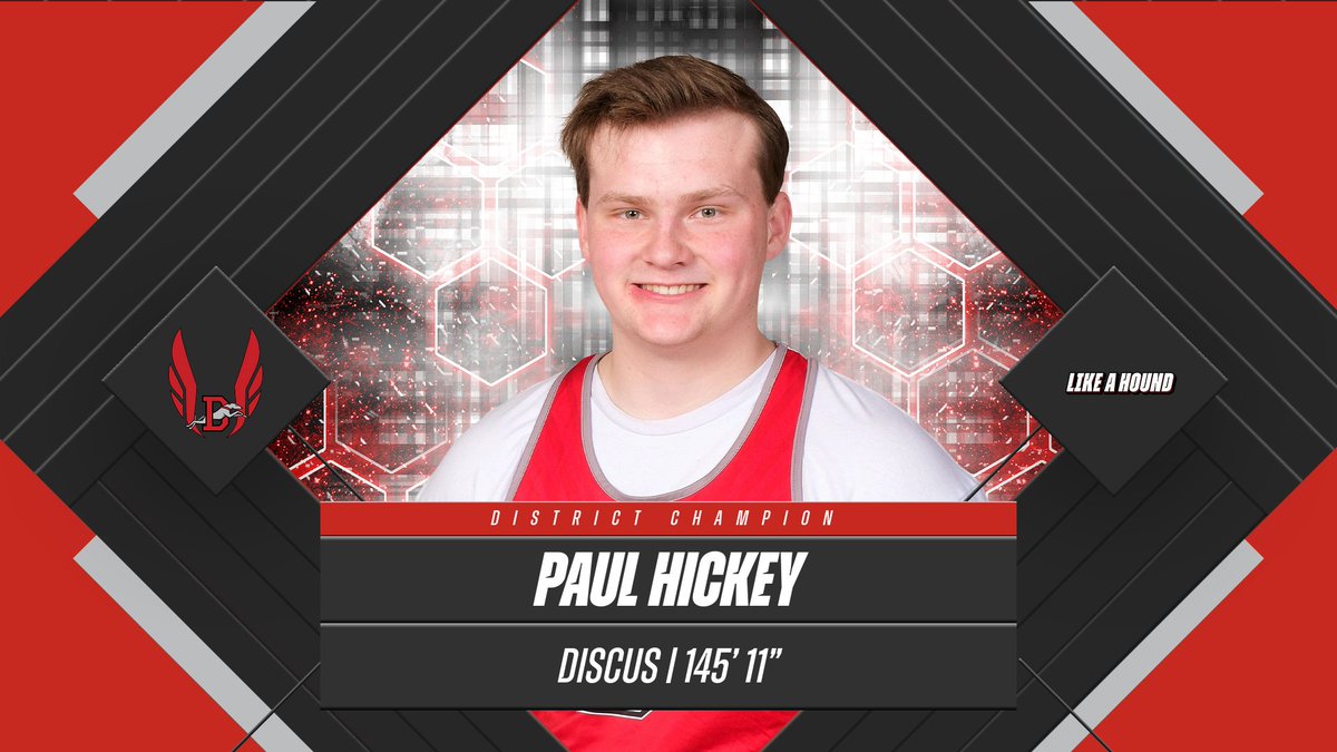 Congratulations to Paul Hickey for his 1st place finish in Discus at the District meet tonight. His throw of 145’ 11” earned him a spot at next weeks Regional track meet.