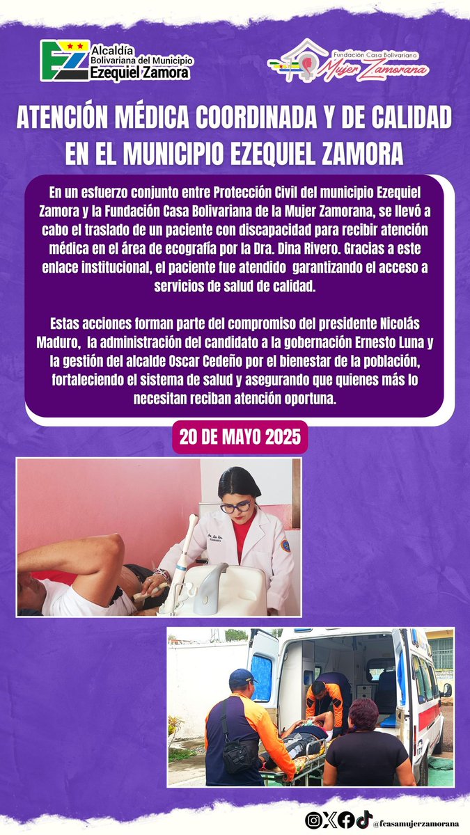 imumfaez's tweet photo. Reconocemos y valoramos el esfuerzo de nuestro presidente en beneficio del pueblo venezolano, una labor que continúa con compromiso Ernesto Luna, Oscar Cedeño y la primera dama del municipio Ezequiel Zamora, impulsando el bienestar de toda la familia Zamorana. #GenteQueResuelve https://t.co/EnaamLZLHO