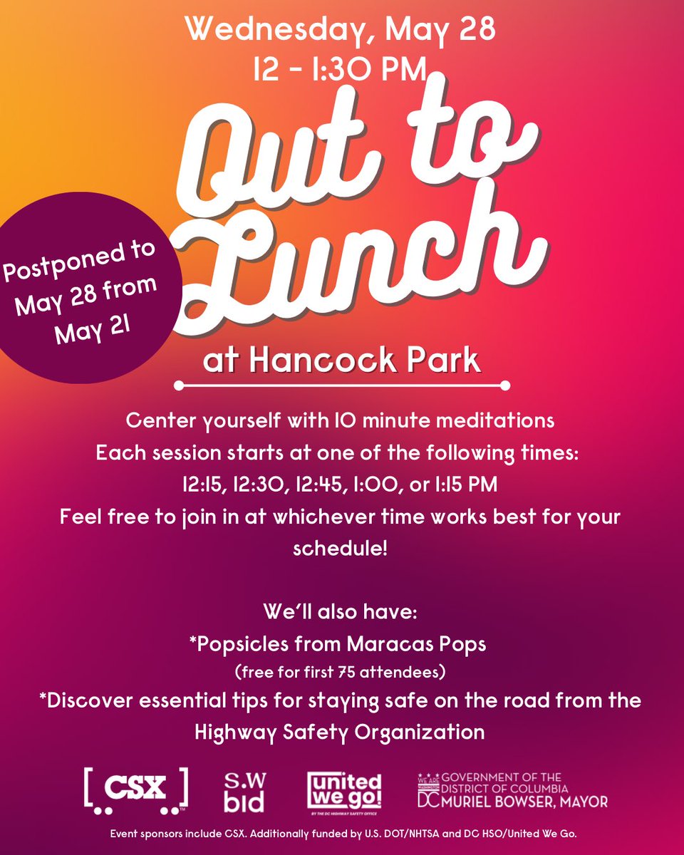 SWBID (@swbid) on Twitter photo Due to rain (again. Go away rain!) we’ll have Out to Lunch at Hancock Park next Wednesday with <a href="/KMC_DC/">Kadampa MeditationDC</a>. ☔️🌧️ See you next week! ☀️ Due to rain (again. Go away rain!) we’ll have Out to Lunch at Hancock Park next Wednesday with <a href="/KMC_DC/">Kadampa MeditationDC</a>. ☔️🌧️ See you next week! ☀️