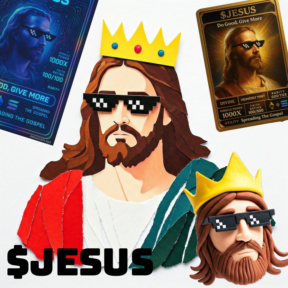 $JESUS IS EVERYWHERE 💯
#1 holding for this upcoming bull run
📈 Holding structure, up over 7000% All-time
💎 Under 10 Million Marketcap 
🌍🌎 Global Mindshare 
💒 <a href="/xCryptoChurch/">Crypto Church 🙏</a> 7 Days a Week! 
🪖 #JESUSARMY Best Community in Crypto!