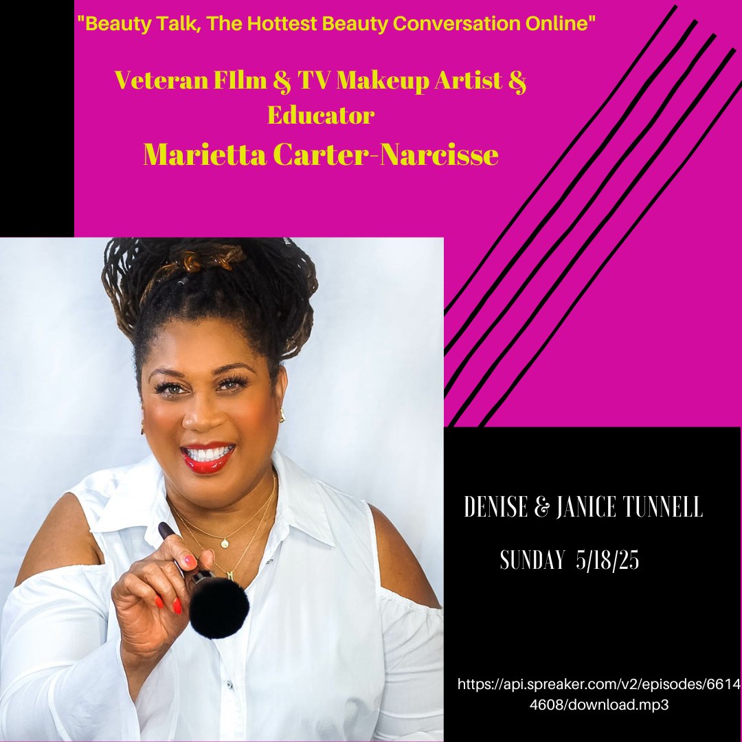 Check out the latest episode of the #BeautyTalk Podcast  'BeautyTalk with Denise and Janice Tunnell' on spreaker.com with our guest <a href="/mariettacn/">Marietta Ca-Narcisse</a>