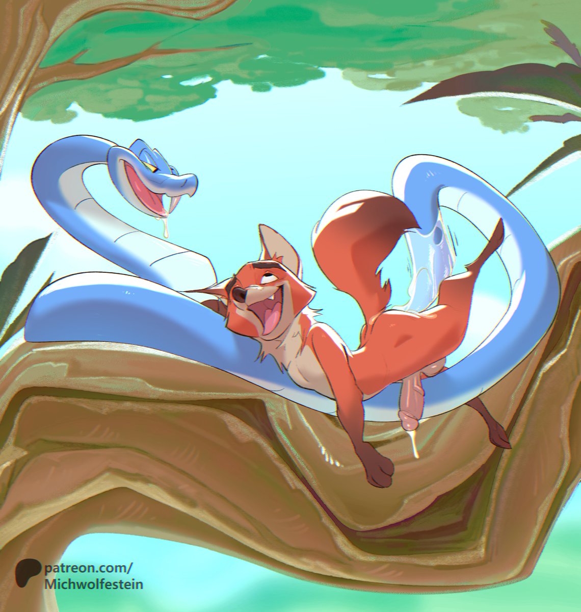 Nick has been spending a lot of time with his new friend lately~🐍💦💦🥵