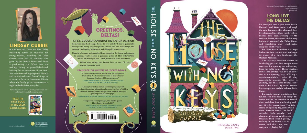 Oh wow. The hardcover dust jacket for The House with No Keys is MIND BLOWING. Pre-order this one, friends. You'll want the beauty on your shelf!