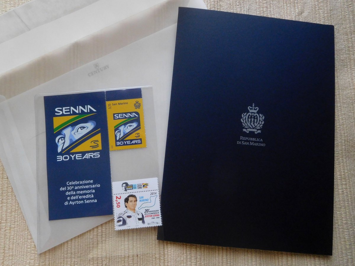 サンマリノはアイルトンセナ最期の地。追悼切手のシートは高くて💦1枚