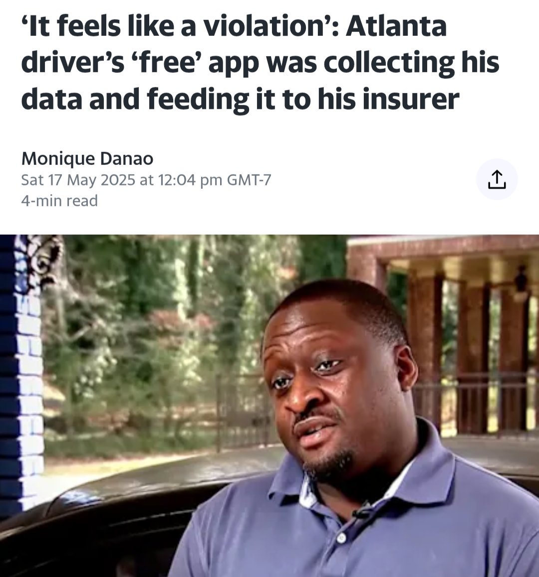 JeremyWard33's tweet photo. Y'all wondering why your insurance went up?  Your personal data is being illegally sold to insurance companies https://t.co/5Ho7H11hxM