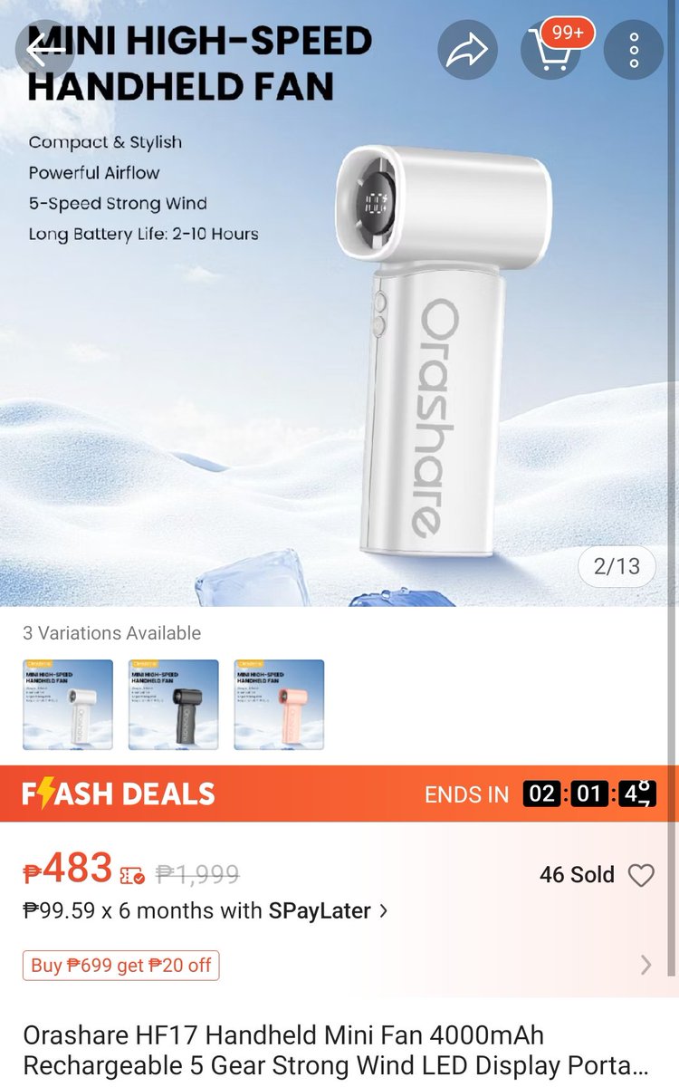 shoppytherapy's tweet photo. Orashare Mini Handheld Fan sale 
🛒 https://t.co/y4W0LH3v7D https://t.co/OqwkDO7Lma