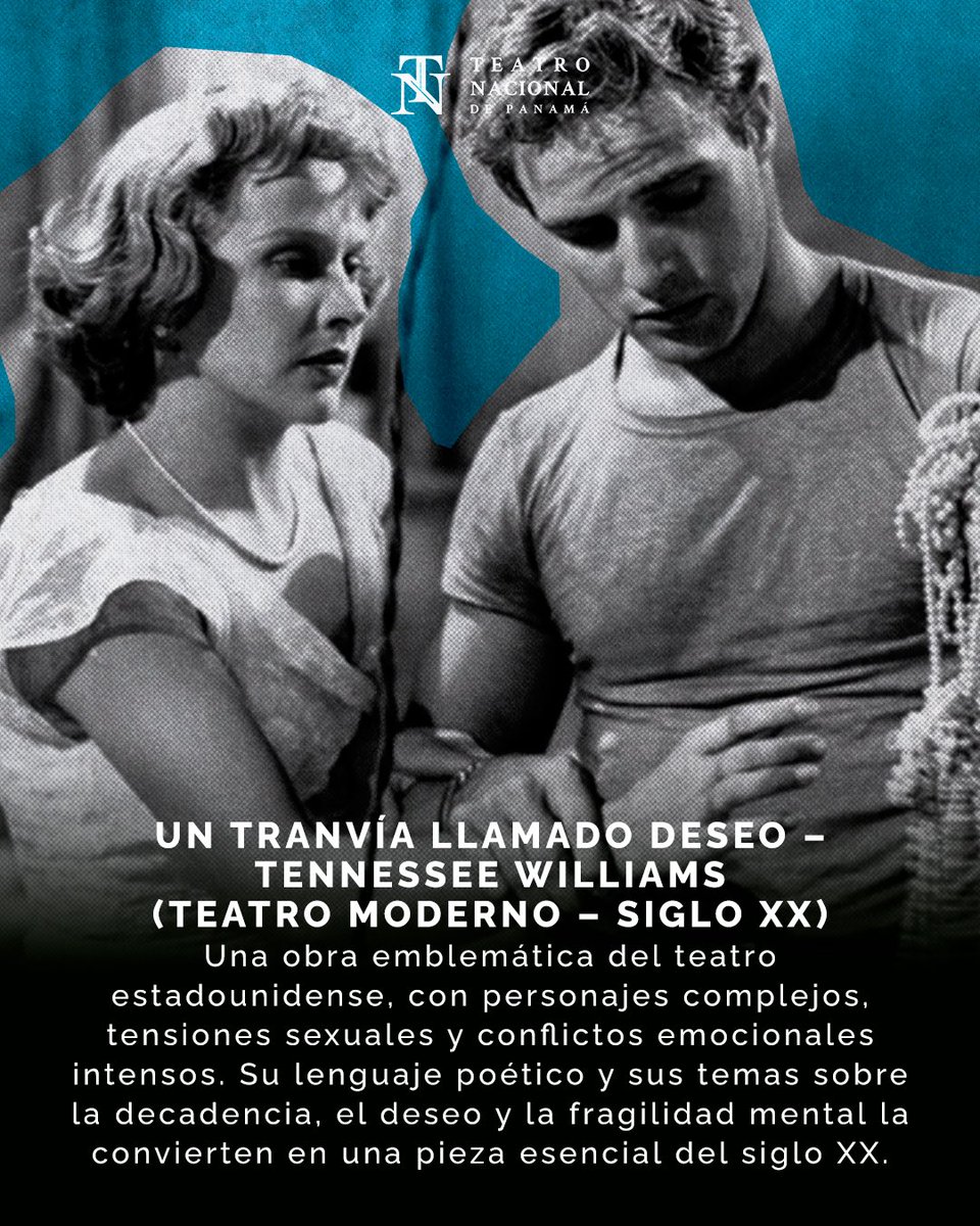 6/7 Un tranvía llamado deseo – Tennessee Williams (Teatro moderno – siglo XX)
Una obra emblemática del teatro estadounidense, con personajes complejos, tensiones sexuales y conflictos emocionales intensos. Su lenguaje poético y sus temas sobre la decadencia, el deseo y…
