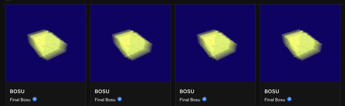 Scooped 4 <a href="/finalbosuX/">Finalbosu</a>. Excited for tomorrow. Will be going long on these. I see potential that I haven't seen since <a href="/Azuki/">Azuki</a>, <a href="/doodles/">doodles</a>, etc. 

I have a feeling the reveal is going to excite and restart a lot of the people who are passionate about the culture and art in web3.