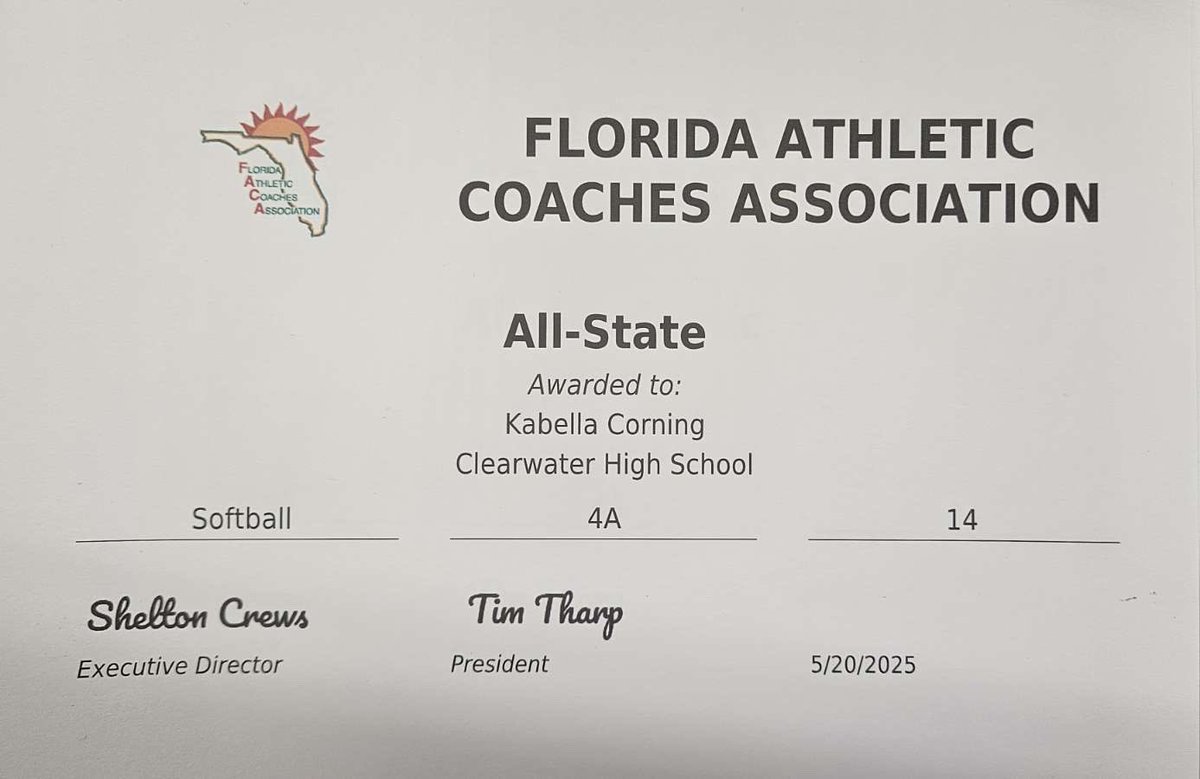 Extremely thankful for the MVP of the year award! I’ve worked so hard this season and have achieved some goals for my self. Such as, .500+ batting average, my mental side of the game and my confidence on the field and at the plate! So lucky to have the coaching staff that i had!