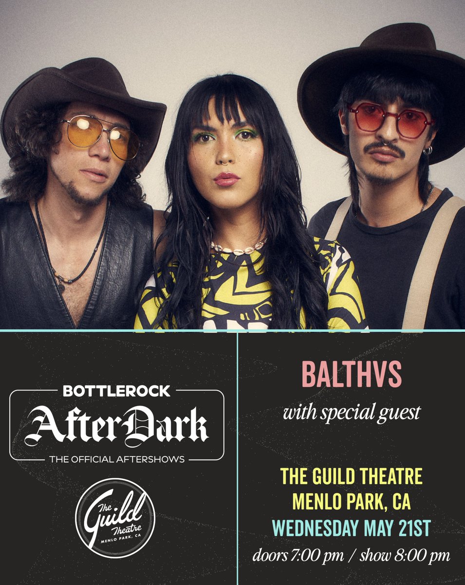 📣 🤩 <a href="/balthvs/">BALTHVS</a> is coming to The Guild Theatre tomorrow night for their BottleRock AfterDark Show with <a href="/ForrestDay/">Forrest Day</a>.

Truly a must-see in The Guild's intimate space. Imagine a mix of Pink Floyd, Khruangbin, Tame Impala, Chicano Batman, and Phish. 

🎟️ >> tixr.com/pr/x/133419