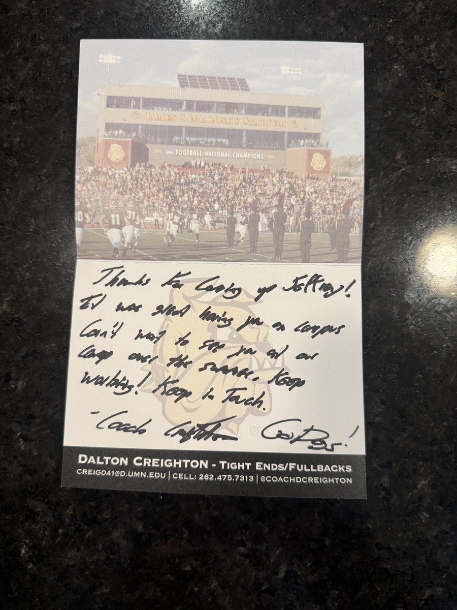 Jeffrey Nordvold 2026 (@jnordvold26) on Twitter photo Thank you <a href="/UMD_Football/">UMD Football</a> and <a href="/CoachDCreighton/">Dalton Creighton</a> for the personal letter! Excited to make it to camp this summer! <a href="/CoachWiese/">Curt Wiese</a> <a href="/CoachVogler/">Chase Vogler</a> <a href="/Coach_Dill/">Trey Dill</a> <a href="/CoachDavis_UMD/">Austan Davis</a> <a href="/Crimsonfootball/">Crimsonfootball</a> <a href="/spurrlyman/">Adam Spurrell</a> Thank you <a href="/UMD_Football/">UMD Football</a> and <a href="/CoachDCreighton/">Dalton Creighton</a> for the personal letter! Excited to make it to camp this summer! <a href="/CoachWiese/">Curt Wiese</a> <a href="/CoachVogler/">Chase Vogler</a> <a href="/Coach_Dill/">Trey Dill</a> <a href="/CoachDavis_UMD/">Austan Davis</a> <a href="/Crimsonfootball/">Crimsonfootball</a> <a href="/spurrlyman/">Adam Spurrell</a>