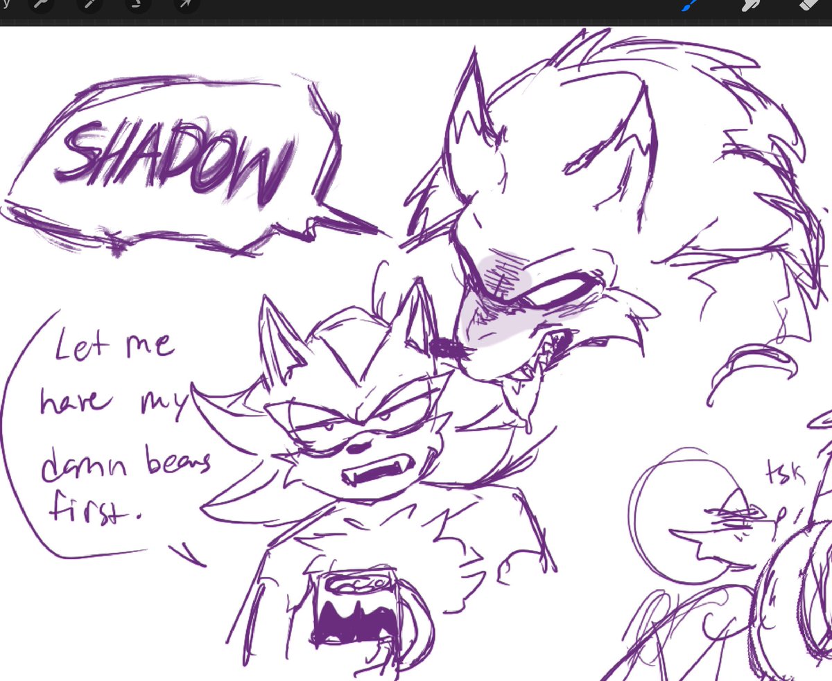 frantic_snow's tweet photo. I love werewolves… 
Also, Sonic is in heat. I imagine he becomes aggressive and impatient in his wolf form.

ignore the cropped out doodles🧍those are for later
#werehog #sonadow #SonicTheHedgehog https://t.co/ipapndtKUP