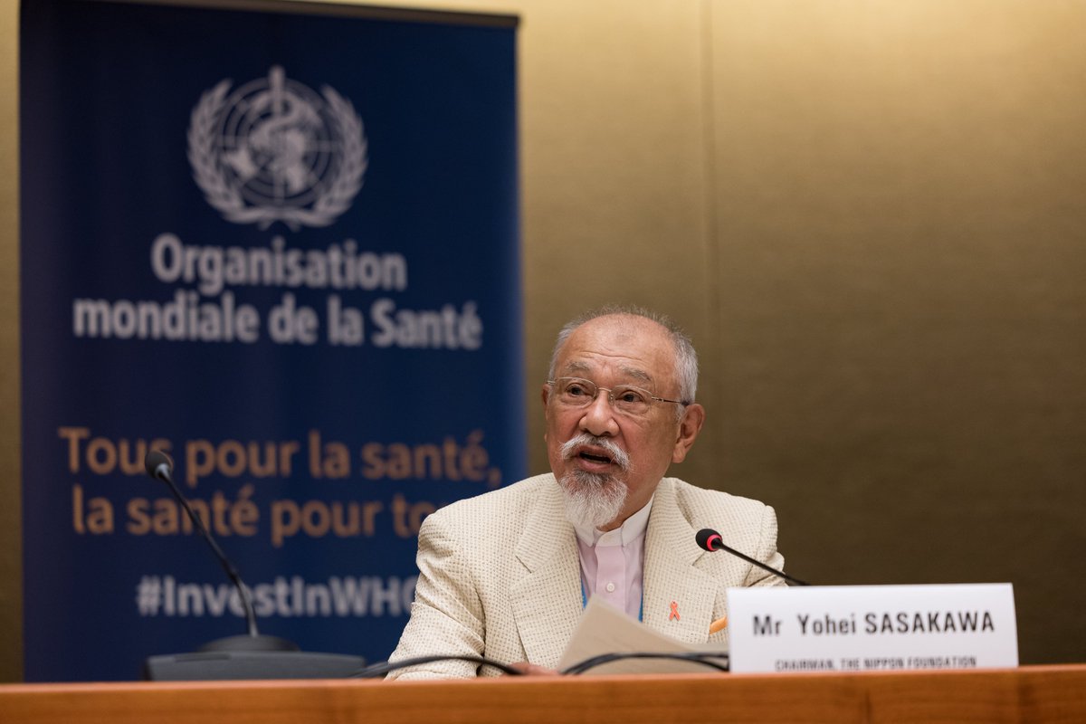 Sasakawa Leprosy (Hansen's Disease) Initiative (@tnfandshf) on Twitter photo At #WHA78, WHO Goodwill Ambassador for Leprosy Elimination Mr. Yohei Sasakawa joined global leaders at the Investment Round and pledged continued support to <a href="/WHO/">World Health Organization (WHO)</a>.
He reaffirmed that persons affected by leprosy must not be forgotten in the journey toward #HealthForAll. At #WHA78, WHO Goodwill Ambassador for Leprosy Elimination Mr. Yohei Sasakawa joined global leaders at the Investment Round and pledged continued support to <a href="/WHO/">World Health Organization (WHO)</a>.
He reaffirmed that persons affected by leprosy must not be forgotten in the journey toward #HealthForAll.