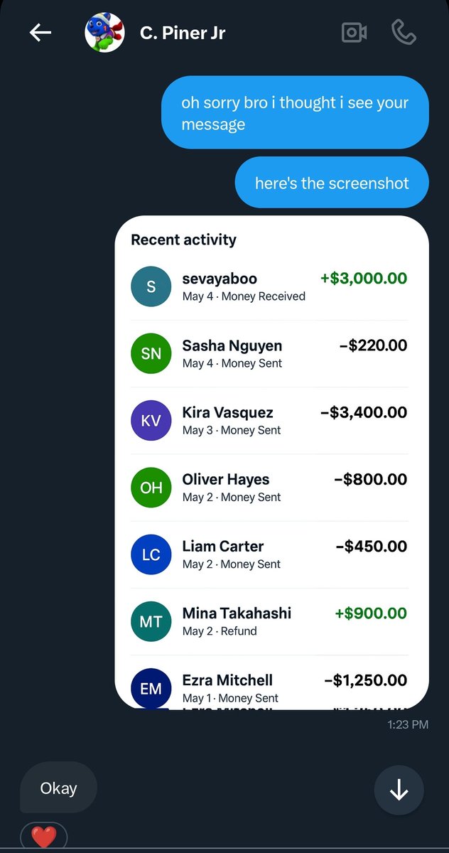 YOU NEED TO STOP <a href="/c_piner/">C. Piner Jr</a> 💀💀

Okay guys, so this person messaged me earlier offering some kind of help, support, tip, or whatever.

From the start, I was pretty sure they were a scammer, so for fun, I decided to mess with them by pretending to accept their "fund" and even made